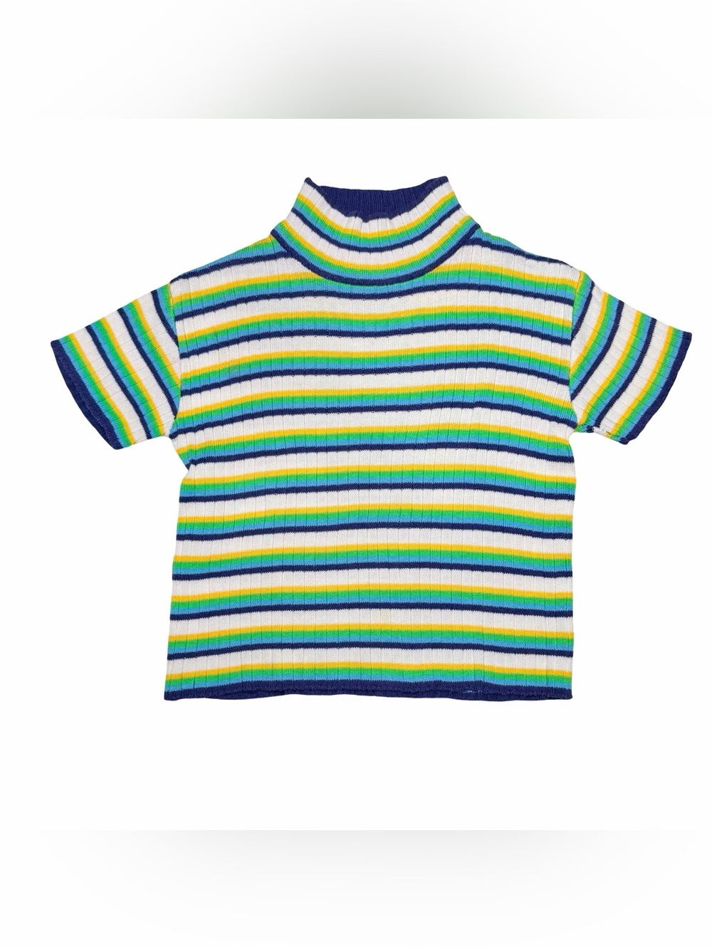 Vintage The Limited Striped Mock Neck Striped Shirt Y2K